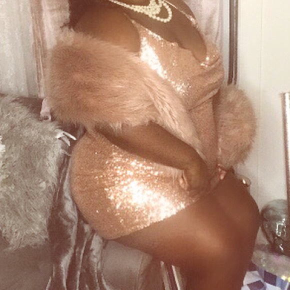 COPY - FASHION NOVA|||Rose Gold Sequin Dress - Picture 1 of 6